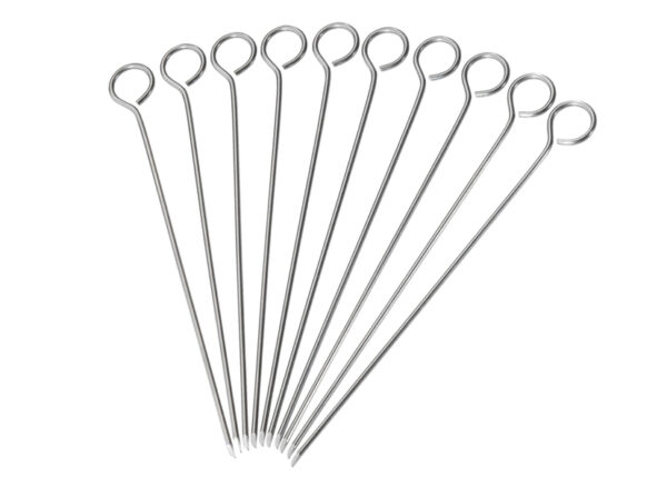 SPIEDINI PER INVOLTINI ACCIAO INOX 10CM. CONF. DA 10 PZ.
