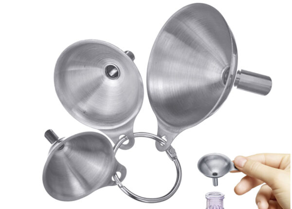 IMBUTI MINI ACC. INOX SET 3 PZ. CM. 4,5-5,5-7,5 X BOT MIGNON