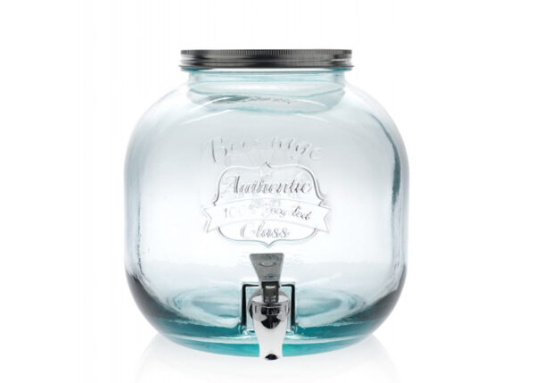 CONTENITORE VETRO C/COPERCHIO E RUBINETTO "AUTHENTIC" 6LT.
