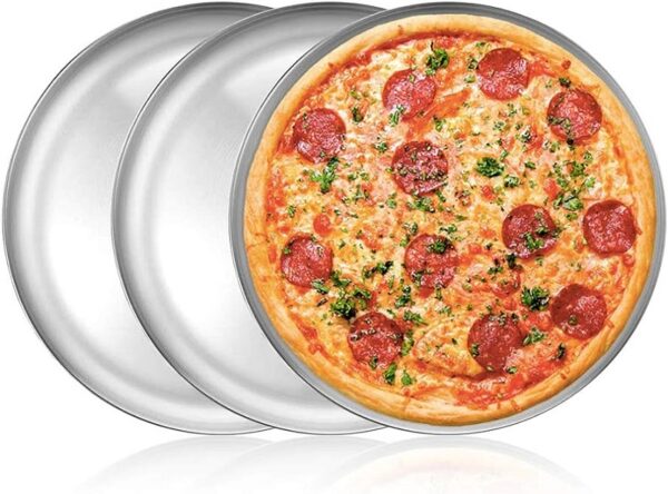 TEGLIA ROTONDA TRIS 3PZ. ( D.26-30-35 CM.) PER PIZZA ***