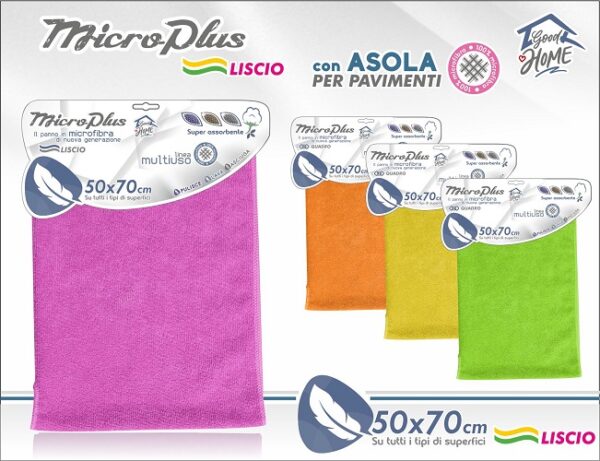 PANNO 50X70 MICROPLUS LISCIO FLUO  X12