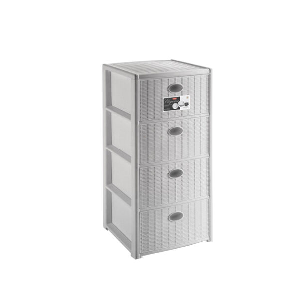 CASSETTIERA ELEGANCE 4 BIANCA 40X40 H.80
