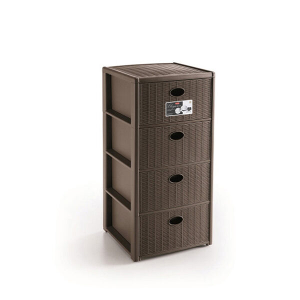 CASSETTIERA ELEGANCE 4 TORTORA 40X40 H.80