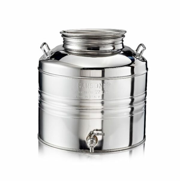 CONT. INOX LT  30 C/F SENZA RUBINETTO SANSONE **