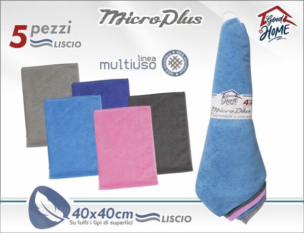 PANNO 40X40 SET 5 PZ. MICRO PLUS MULTIUSO GH X12