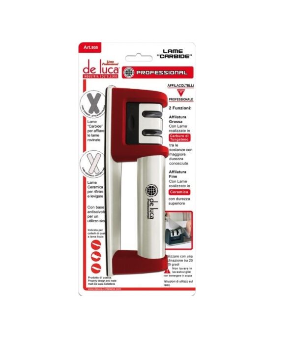 AFFILACOLTELLI PROFESSIONAL 2 FUNZIONI LAME CARBIDE
