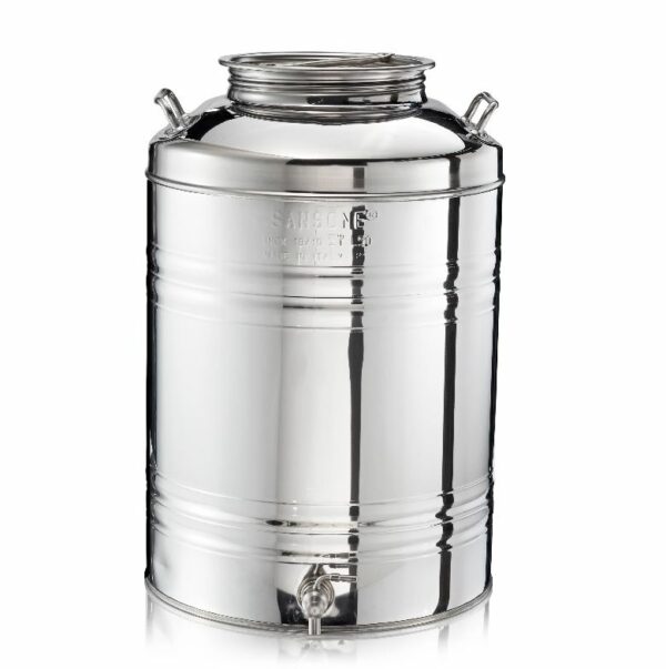 CONT. INOX LT  50 C/F SENZA RUBINETTO SANSONE **