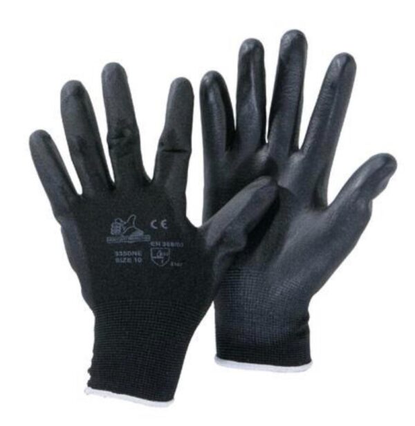 GUANTI DA LAVORO NERO POLIURETANO MIS.10   X12 ***