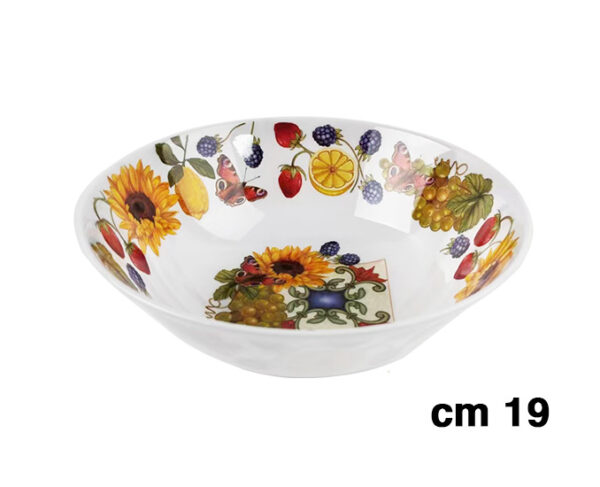 INSALATIERA MELANINA CM.19 DECORO CAMPAGNA