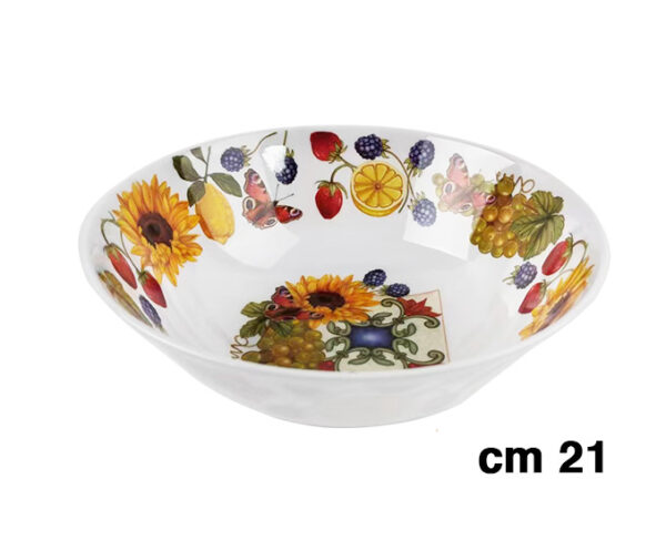 INSALATIERA MELANINA CM.21 DECORO CAMPAGNA