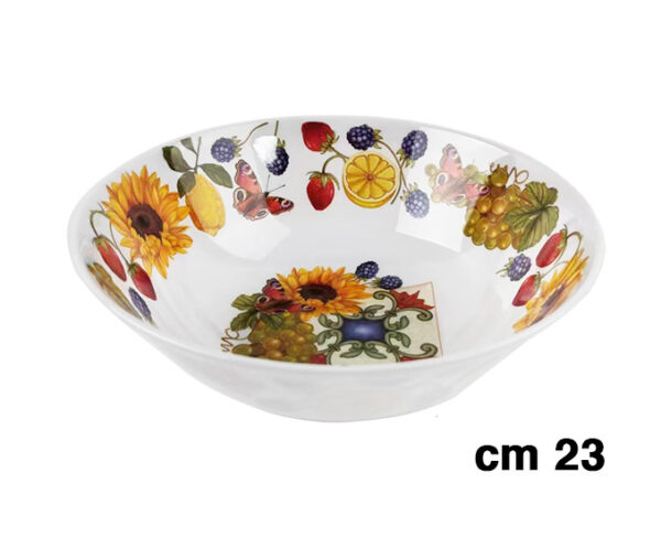 INSALATIERA MELANINA CM.23 DECORO CAMPAGNA
