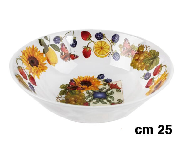 INSALATIERA MELANINA CM.25 DECORO CAMPAGNA