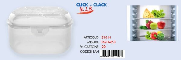 CLIK CLAK QUADRATA ALTA LT.1,3  16X16X9,3   LEGA